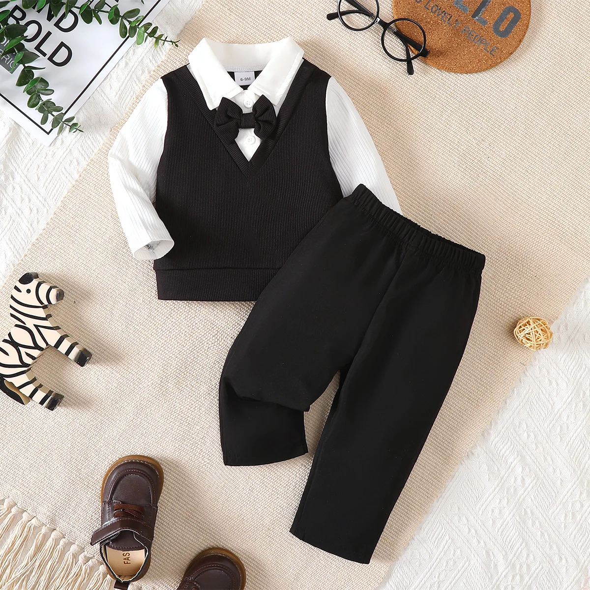 conjunto-casual-masculino-de-2-pecas-para-bebes-0-3-anos-camisa-de-manga-longa-com-efeito-de-duas-pecas-calca-preta-moda-outono-inverno