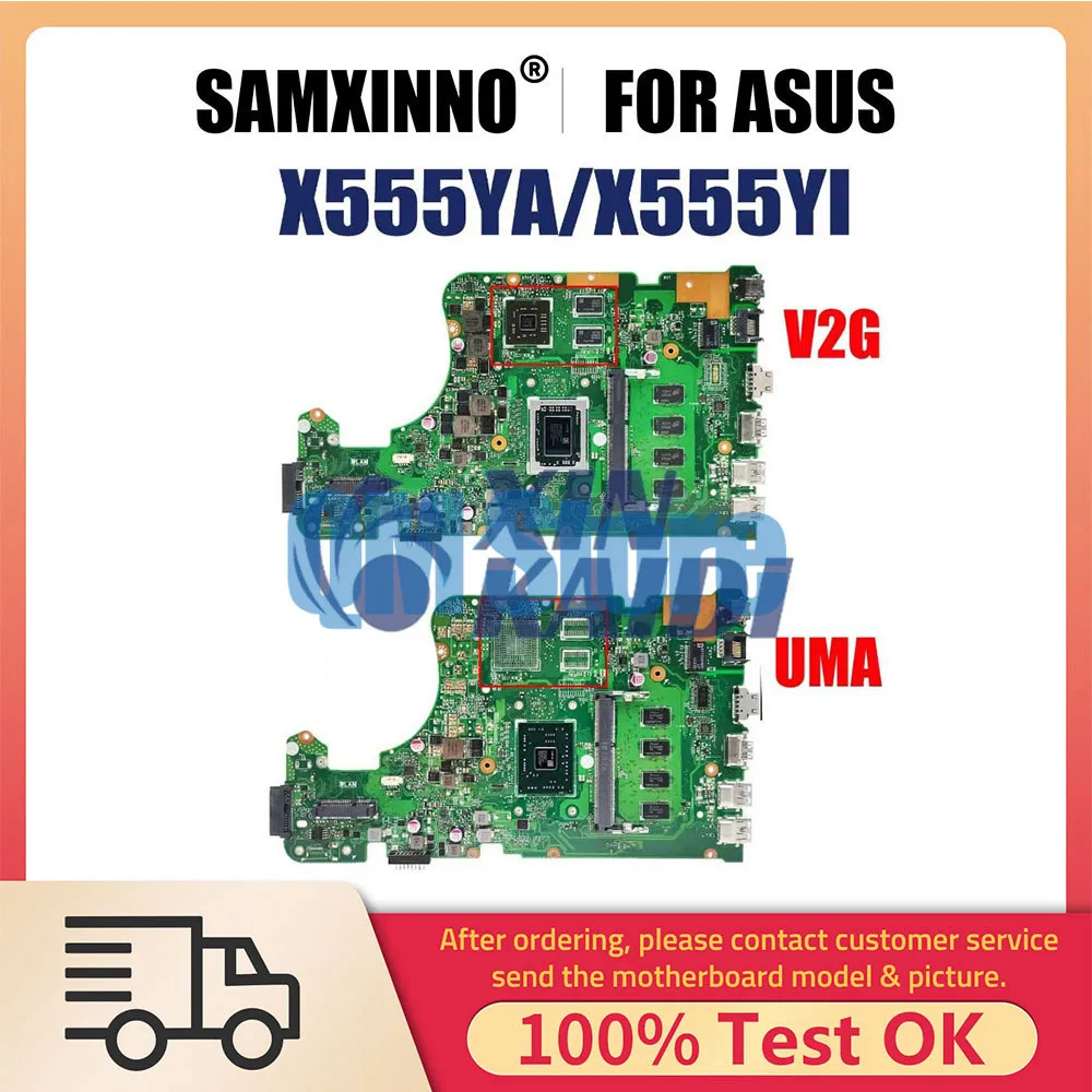 

Notebook Motherboard For ASUS F555Y X555YI X555YA A555Y K555D X555Y X555D Laptop Mainboard CPU E1 E2 A4 A6 A8 2G/4G-RAM