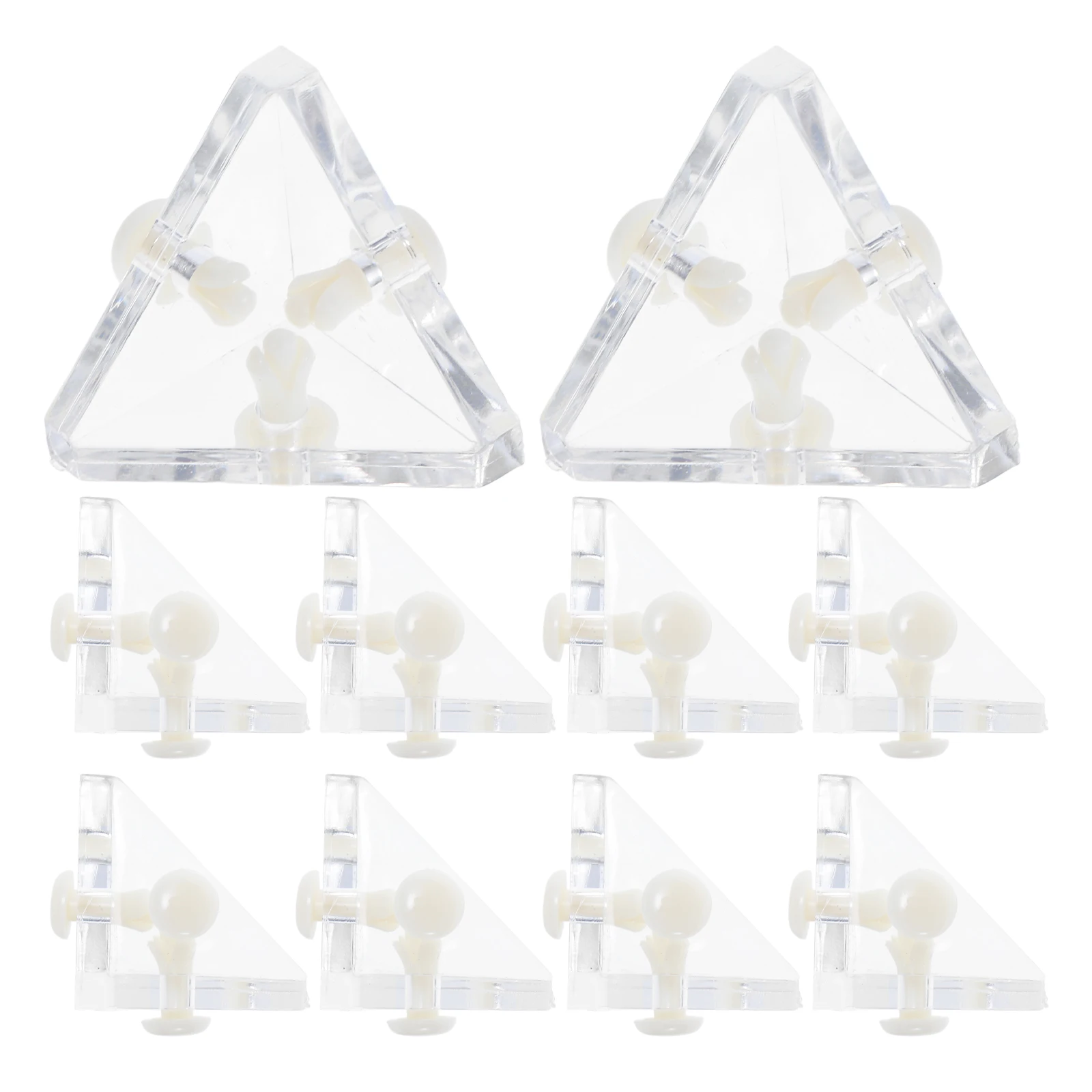 

10 Sets Acrylic Corner Brackets High Transparency Right Angle Support for Boxes Glass Furniture Stabilizer Brace Jewelry Display