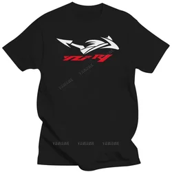 Summer Fashion cotton Tops & Tees Custom T Shirts YZF R1 Printed T-Shirt Team harajuku Oversized Tee Shirts male tee-shirt