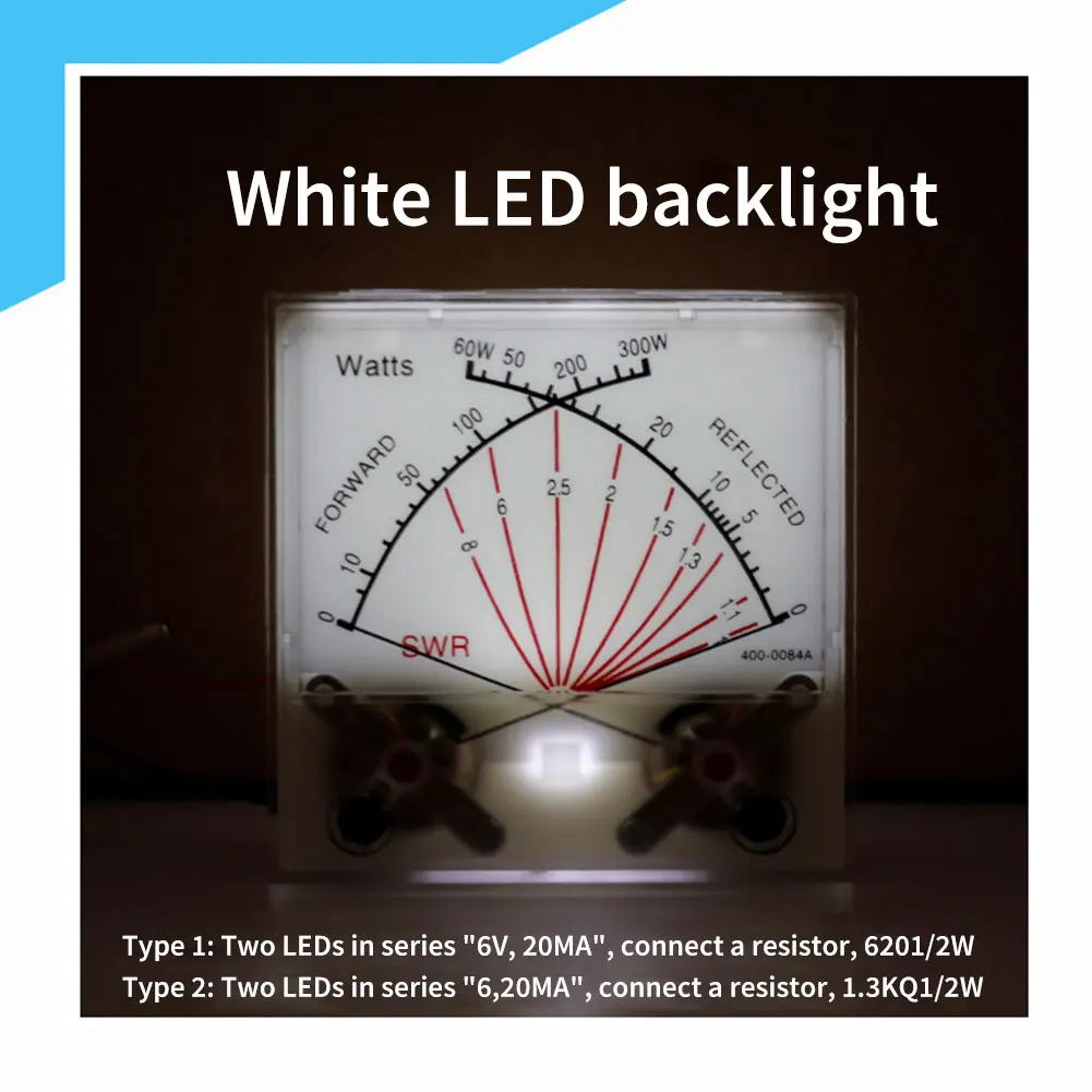 Счетчик мощности Swr Watt, беспроводная радиостанция с двумя контактами 60/300 Вт, измерительный передатчик, стоячий волновой инструмент с подсветкой