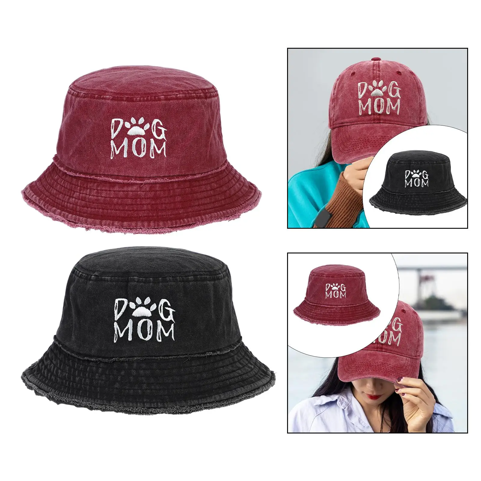 Women Bucket Hat Denim Baseball Cap Summer Breathable Fashion Beach Hat Cotton Fishing Hat for Travel Outdoor Climbing Commuting image 3