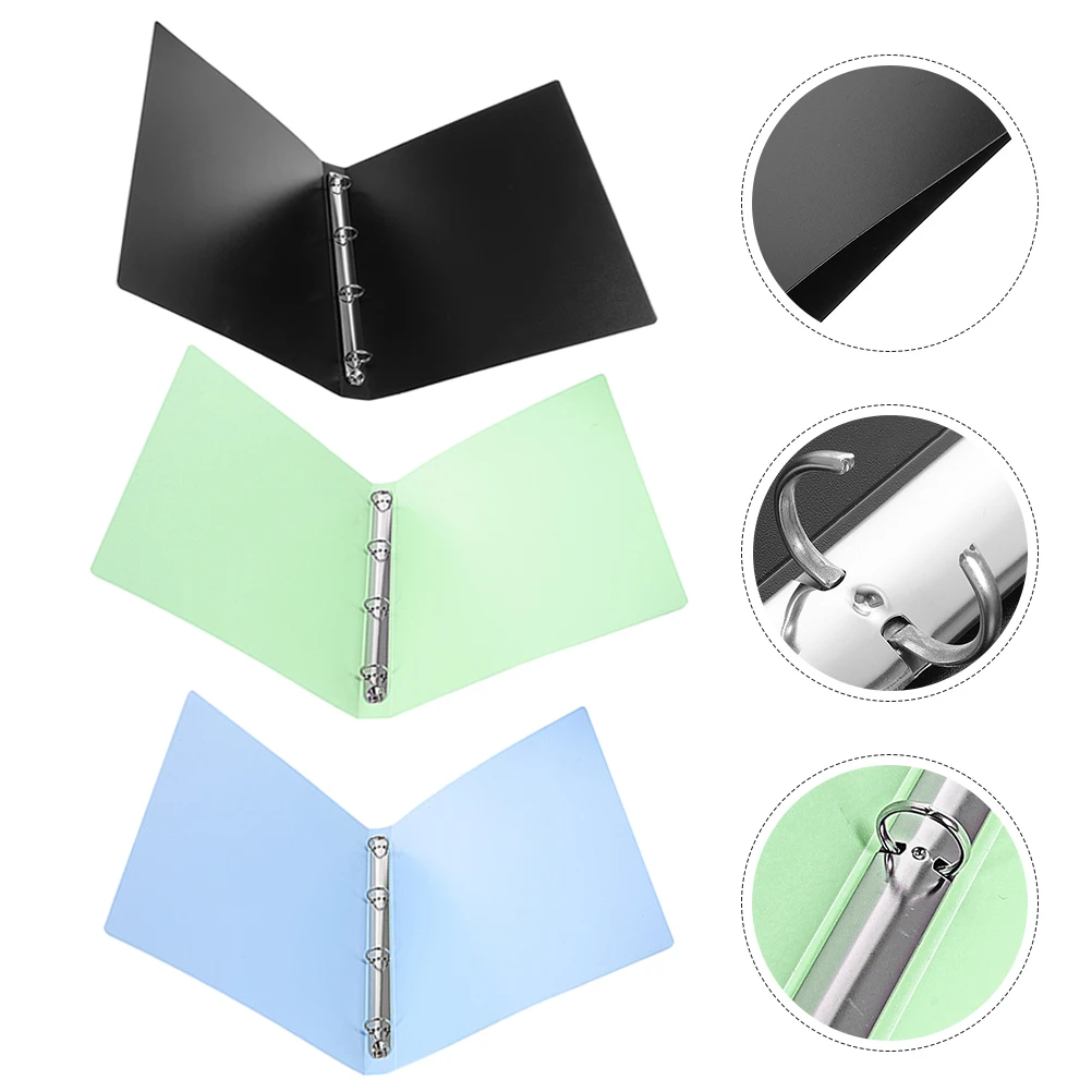 

3pcs Portable Office Document Loose Leaf Binder For A4 Paper Storage Sheet Protector Multi-Function Desktop