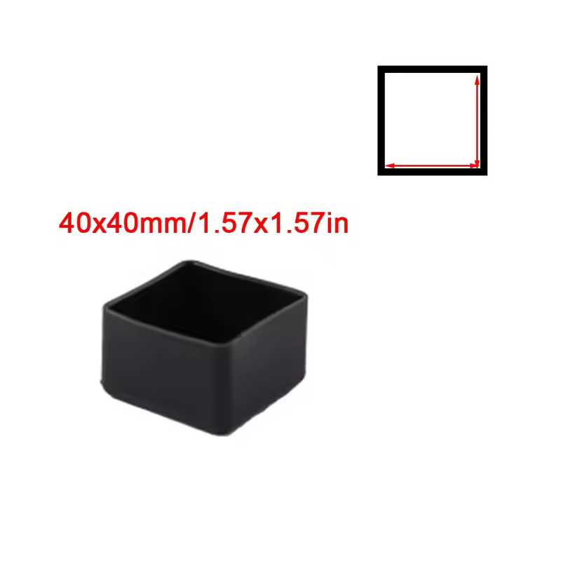 Square Silicone Chair Leg Caps Non-slips Table Foot Dust Cover Socks Floor Protector Pads Pipe Plugs Furniture Leveling Feet - Image 11