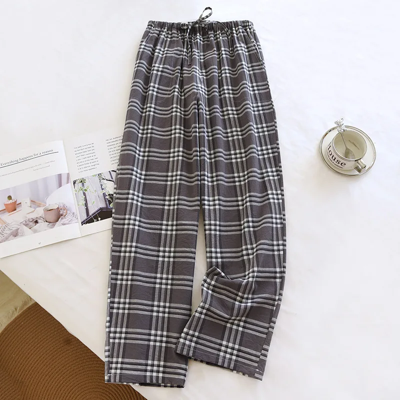 Neue Stil Heißer Verkauf Gewaschene Baumwolle Plaid Pyjama Hosen Für Erwachsene Von Einrichtungs Baumwolle Hosen Baumwolle Pyjamas Männer Schlaf Bottoms