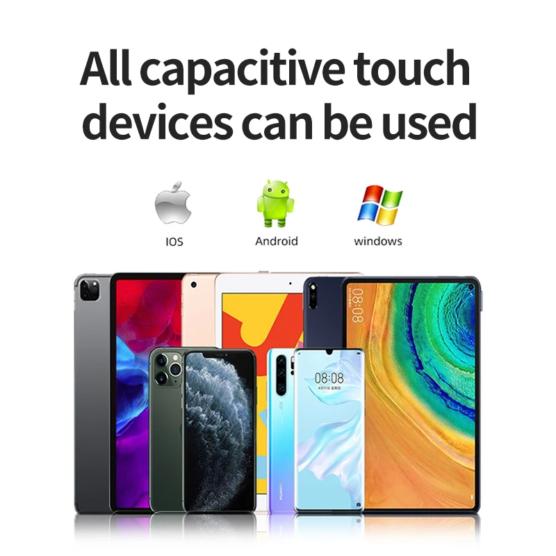 RD K12 ユニバーサル磁気静電容量式ペン - iPad/Android/Windowsデバイス対応、低遅延、バッテリー残量表示