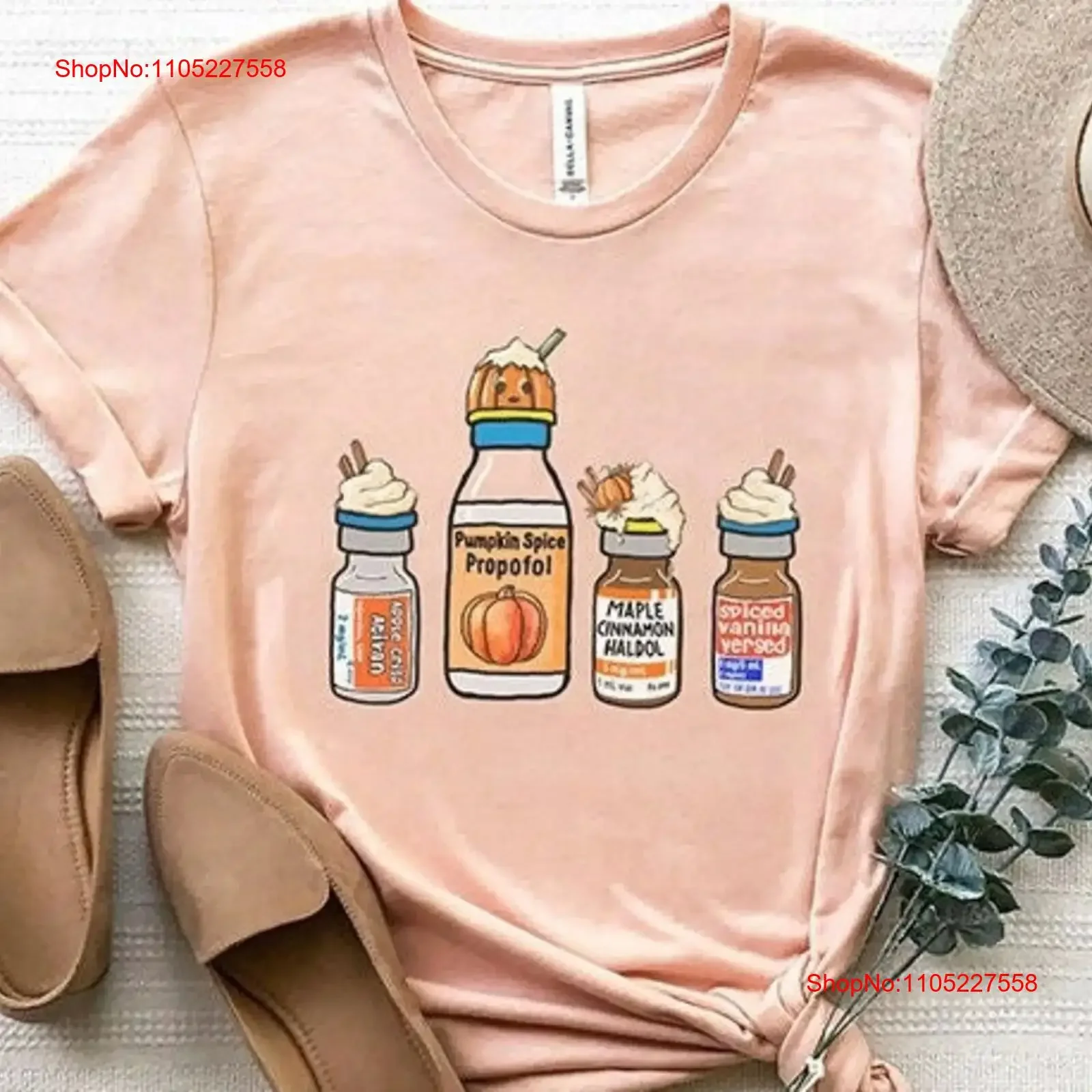 Camiseta divertida de enfermera para Halloween, CRNA, PACU, ER, ED, UCI, Cuidados Críticos, con motivos de Calabaza, Propofol, Ativan, Versed, Haldol, Unisex