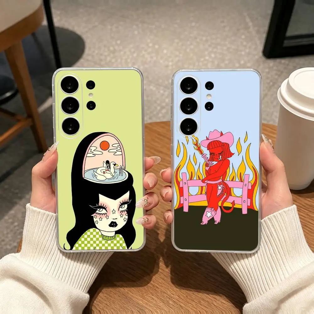 Valfre Art Print  gift Phone Case Transparent Silicone Soft For Samsung S25,S24,S21,S22,S23,S30,Ultra,S20,Plus,Fe