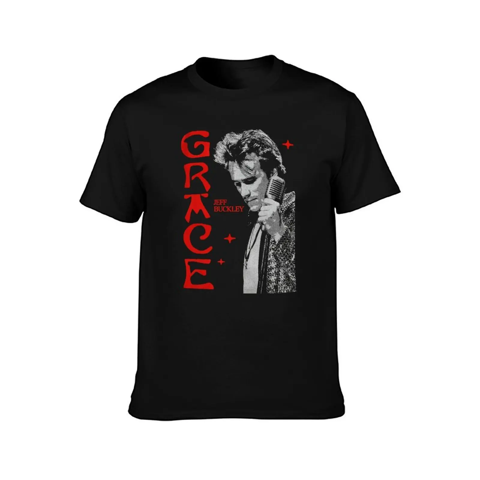 J Buck Grace V1 T-Shirt, Summer Casual Cotton Tee, Oversized Streetwear Tops, Vintage Graphic Print, Loose Fit Short Sleeve