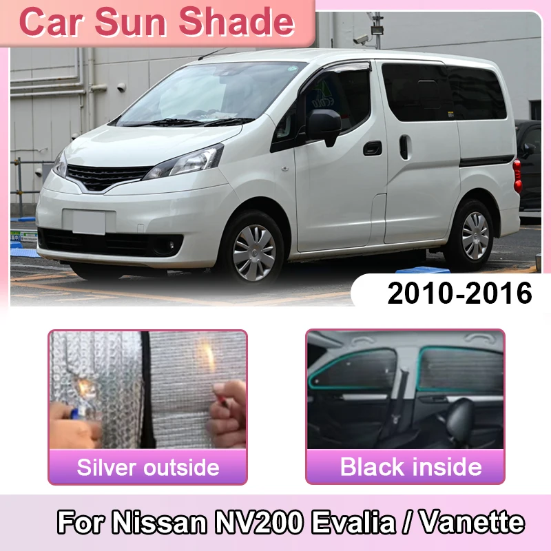 For Nissan NV200 Evalia Vanette 2010-2016 Full Privacy Window Visors Windshield Curtain Anti-UV Windows Covers Auto Accessories