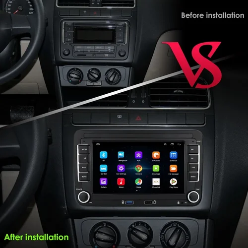 Imagen 2 del producto Radio de coche 2Din Android para Volkswagen Golf 5 6 Polo Passat B6 B7 CC Skoda Jetta Universal Multimedia Carplay Wifi navegación GPS