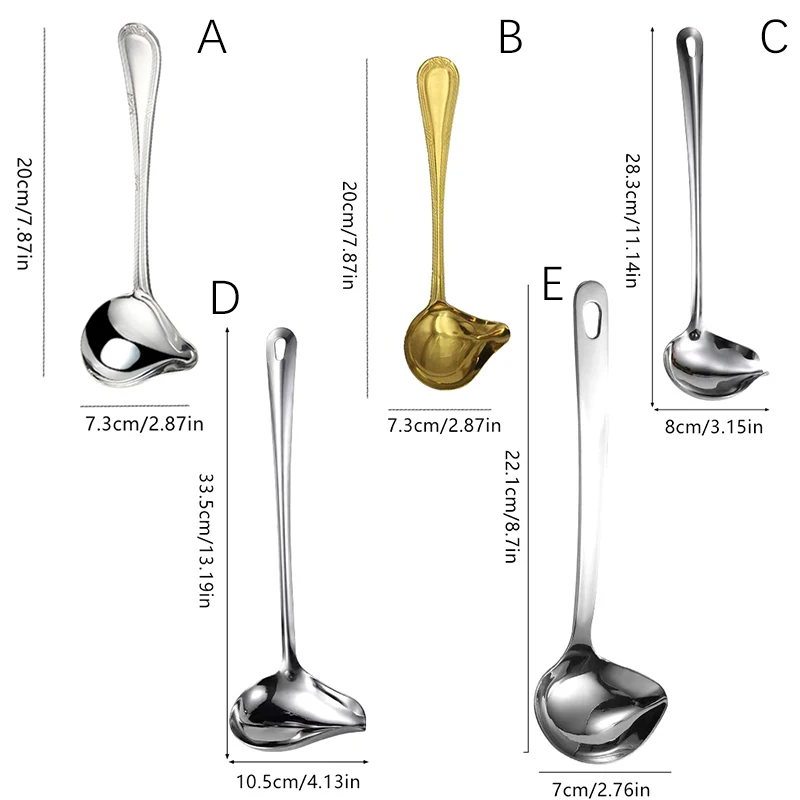 1Pc Stew Dipper Long Handle Cooking Tools Soup Stainless Steel Duck Mouth Shaped Spoon Kitchen Ladle Tableware Scoop Restaurant