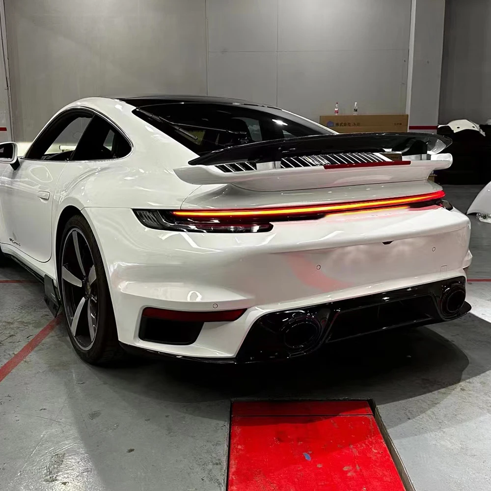 High Quality Upgraded Electric Rear Wing Carbon Fiber ABS Convertible Cabriolet Auto Rear Spoilers for 992 3