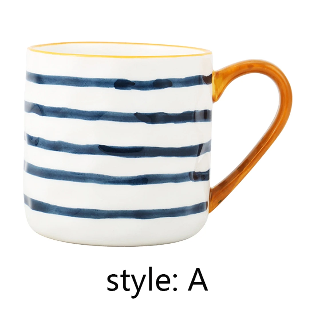 828 Mega Sale Ceramic Coffee Mug Heat-Resistant Breakfast Milk Oats Cup with Handgrip Japanese Style House Drinkware Gift