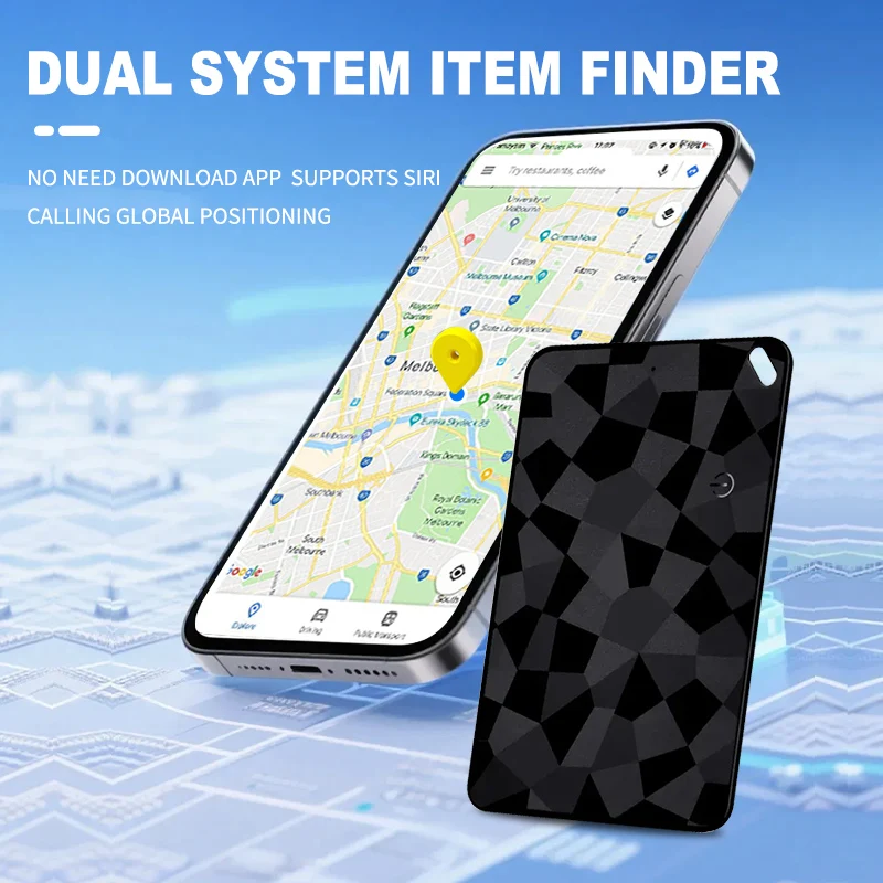 MFi Thin Waterproof Smart Tag iOS & Google Find My Wireless Charging Wallet Luggage Anti-Lost Locator