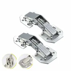 1/3/5 Stuks Kast Scharnier 90 Graden Niet-Boren Gat Kast Deur Hydraulische Scharnieren Soft Close Met Schroeven Meubelen Hardware