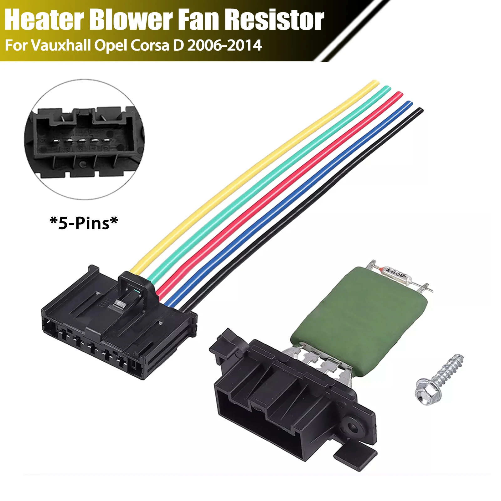 

HVAC Heater Blower Motor Fan Air Conditioning Resistor For Vauxhall Opel Corsa D Mk3 2006-2024 Alfa Romeo 13248240 Accessories
