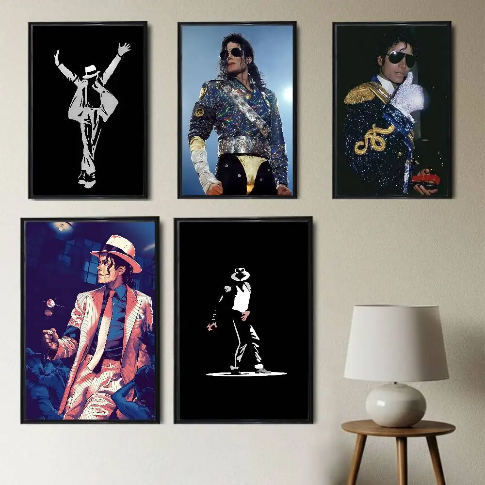 Moonwalk MJ Beat It Michael Jackson Poster Trendy Wall For Coffee Office Bar Decoration Best Gift Sticker Printed On PP Paper