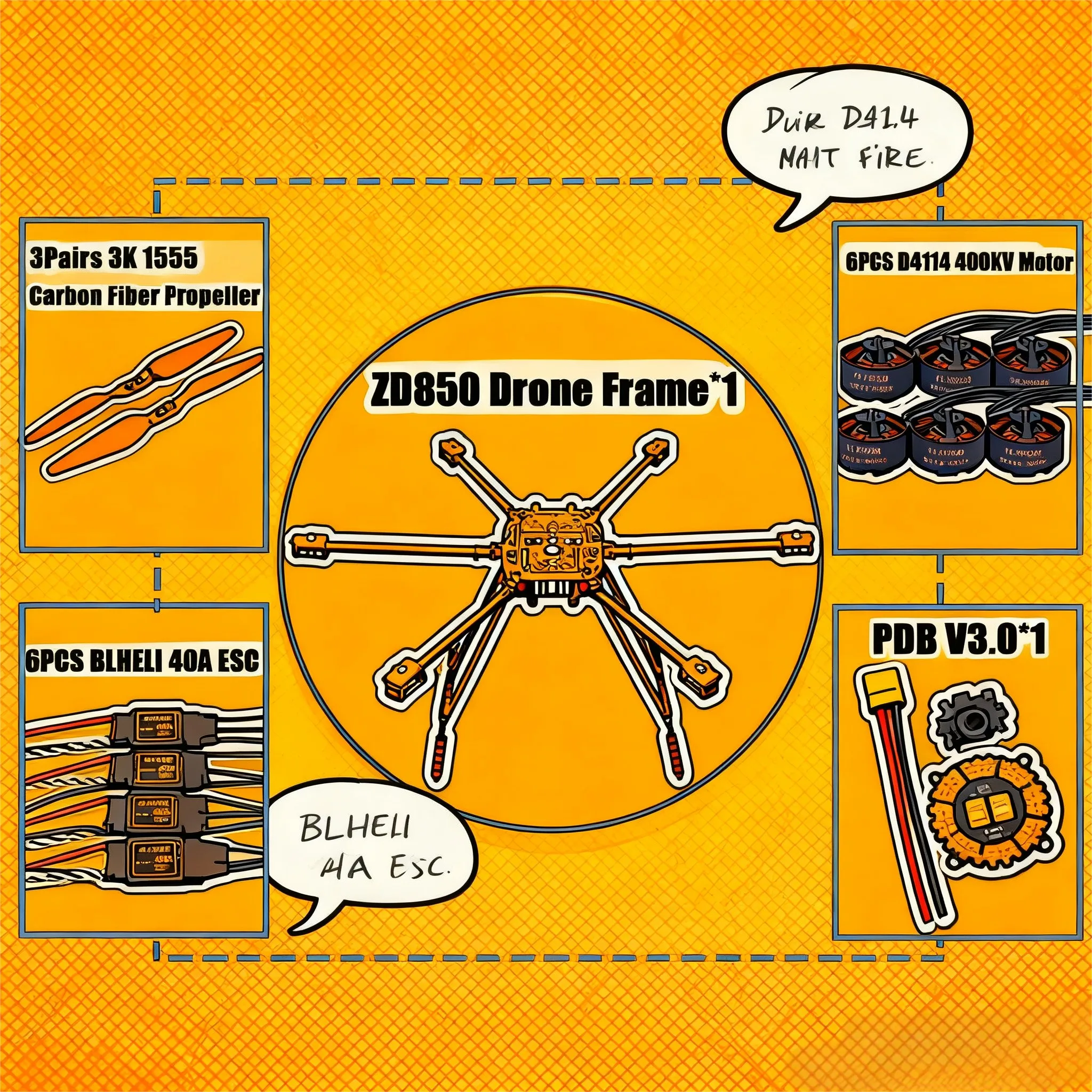 

FPV ZD850 Pixhawk 2.4.8 M8N Полностью углеродное волокно 850 мм с шестироторной рамой Blheli 40A Esc Flight Comtrol Набор радиотелеметрии