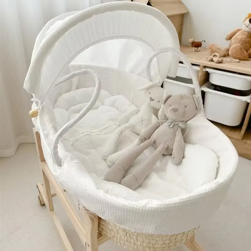 Newborn Baby Modern Basket Portable Moses Basket Baby Travel Sleeping Basket Eco-Friendly Hospital School