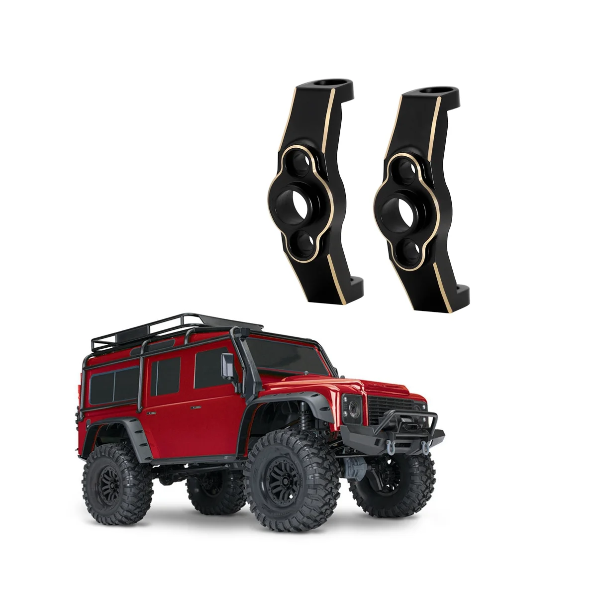 For 1/18 TRX-4M Simulation of Climbing Car Brass Upgrade Caster Blocks,Modified and Upgraded Accessories