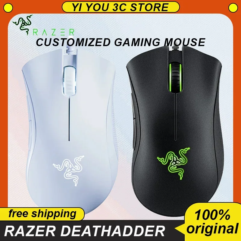 

Мышь Компьютерная Razer DeathAdder, 5 кнопок, 6400DPI