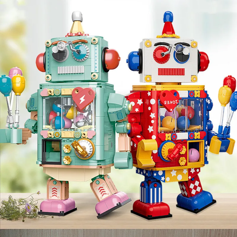 

Clown gashapon robot blocks action figures social games unusual toys desktop decoration blocks for adults birthday present