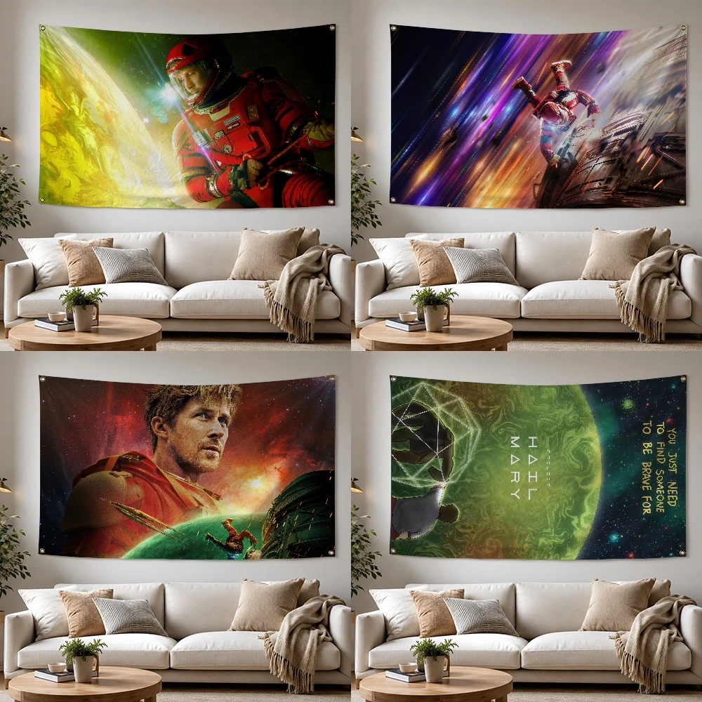 Movie P-Project Hail Mary Outdoor Flag for Home Camping Party Club Decor Garden Yard Wall Hanging Banner