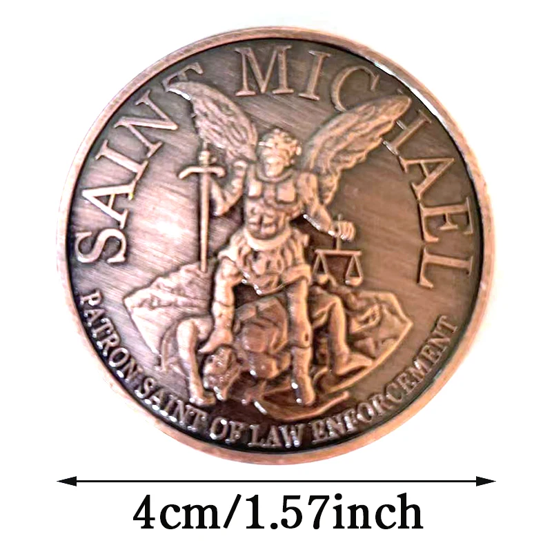 United States City of Boston Police Department Collectible Soouvenir Coin Saint Micheal Commemorative Coin