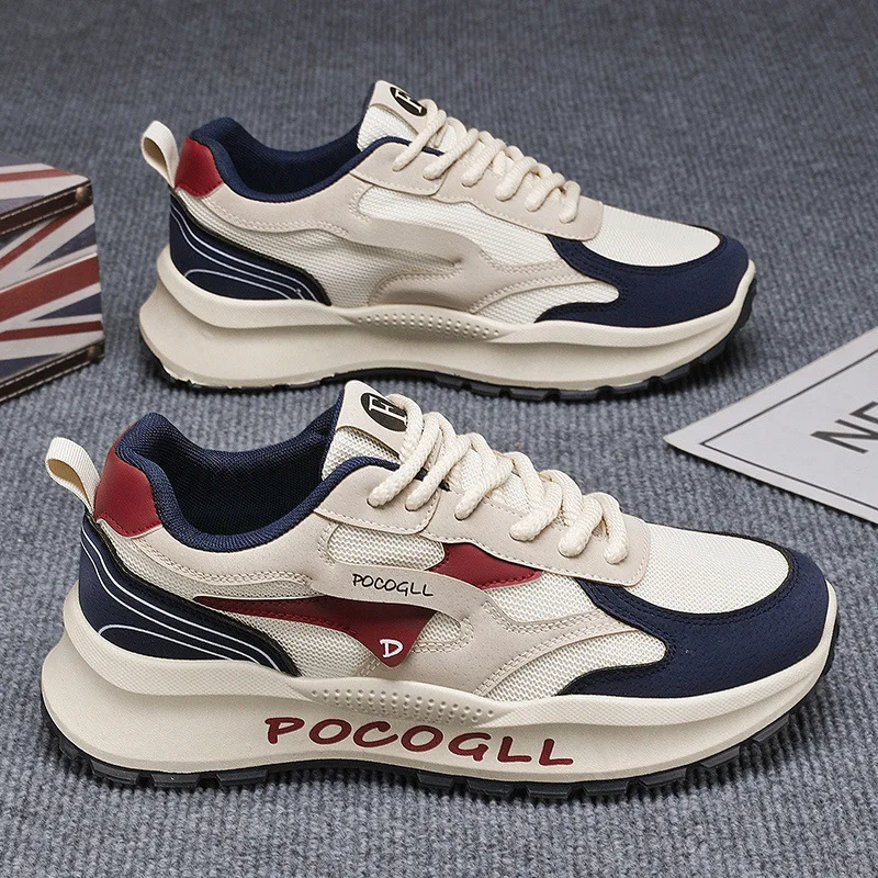 Men's Low Top Sneakers Lace Up Breathable Comfortable Lightweight Casual Walking Shoes Easy Wear Daily Shoes