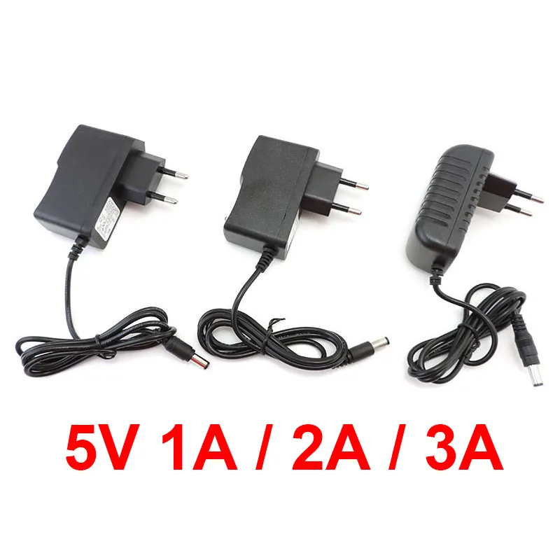 AC 110V 240V to DC 5V 3A 5V2A 5V1A 5.5x2.5mm power supply Adapter Charger 1000ma 2000ma 3000ma Converter for strip light