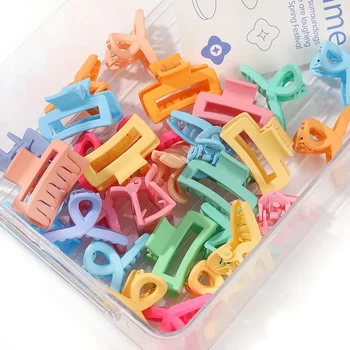 1/2/5 قطعة الفتيات موضة جديدة الهندسة الصغيرة بلون كليب دبوس الشعر المشابك للنساء اكسسوارات أغطية الرأس مشبك شعر بالجملة