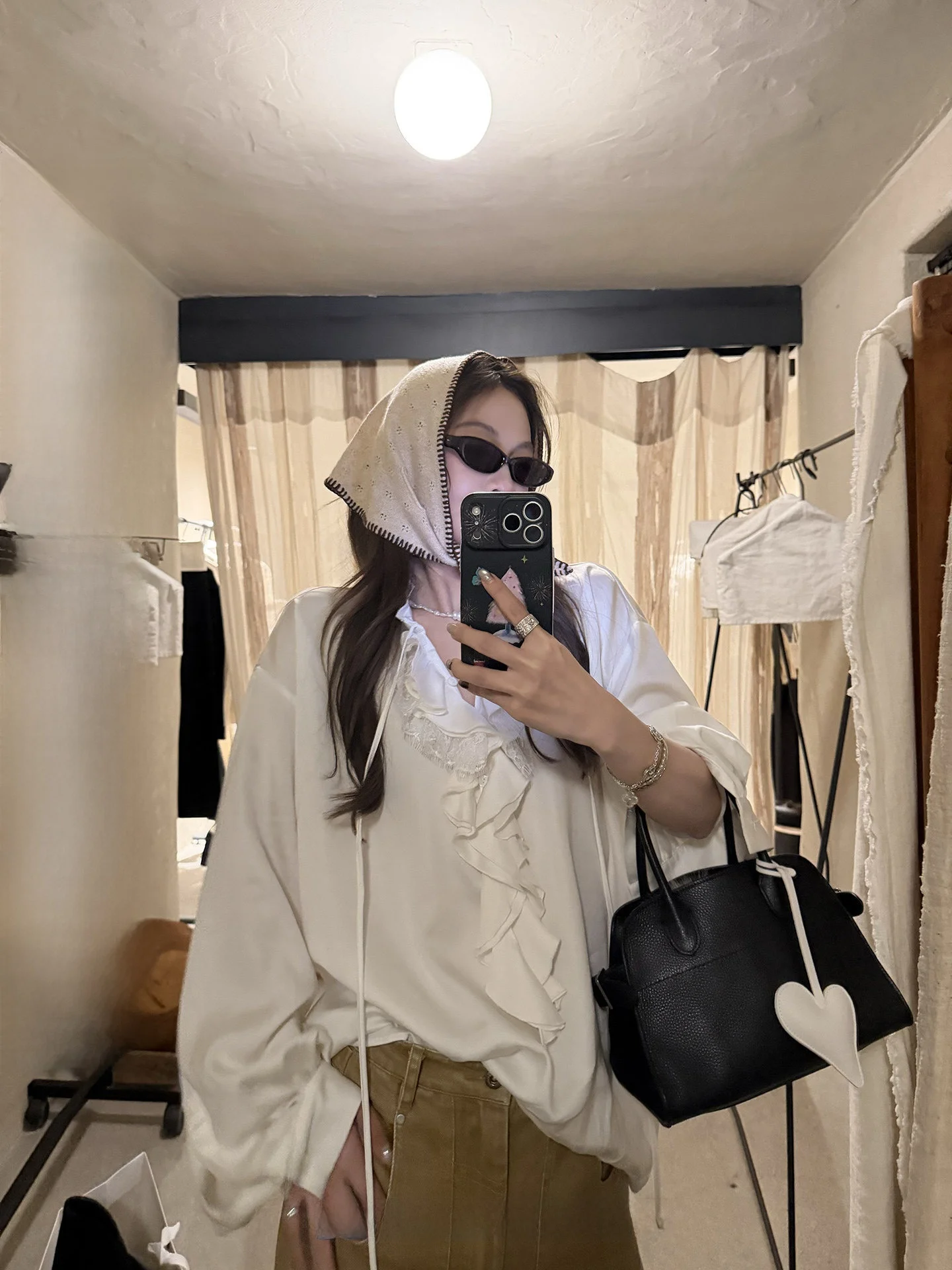 

Ele Lace irt Women's Straight Cut Long Sve Faionable Vintage Feel Obviati One Forget All Emp Balance Tone Good