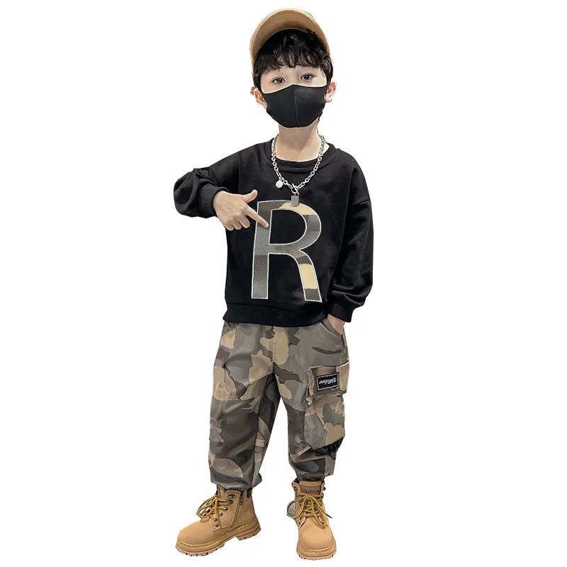 Children Clothing Sets For Boys Camouflage Sports Suits Spring Kids Tracksuits 2023 Teenage Boys Sportswear 4 6 8 9 10 12 Years