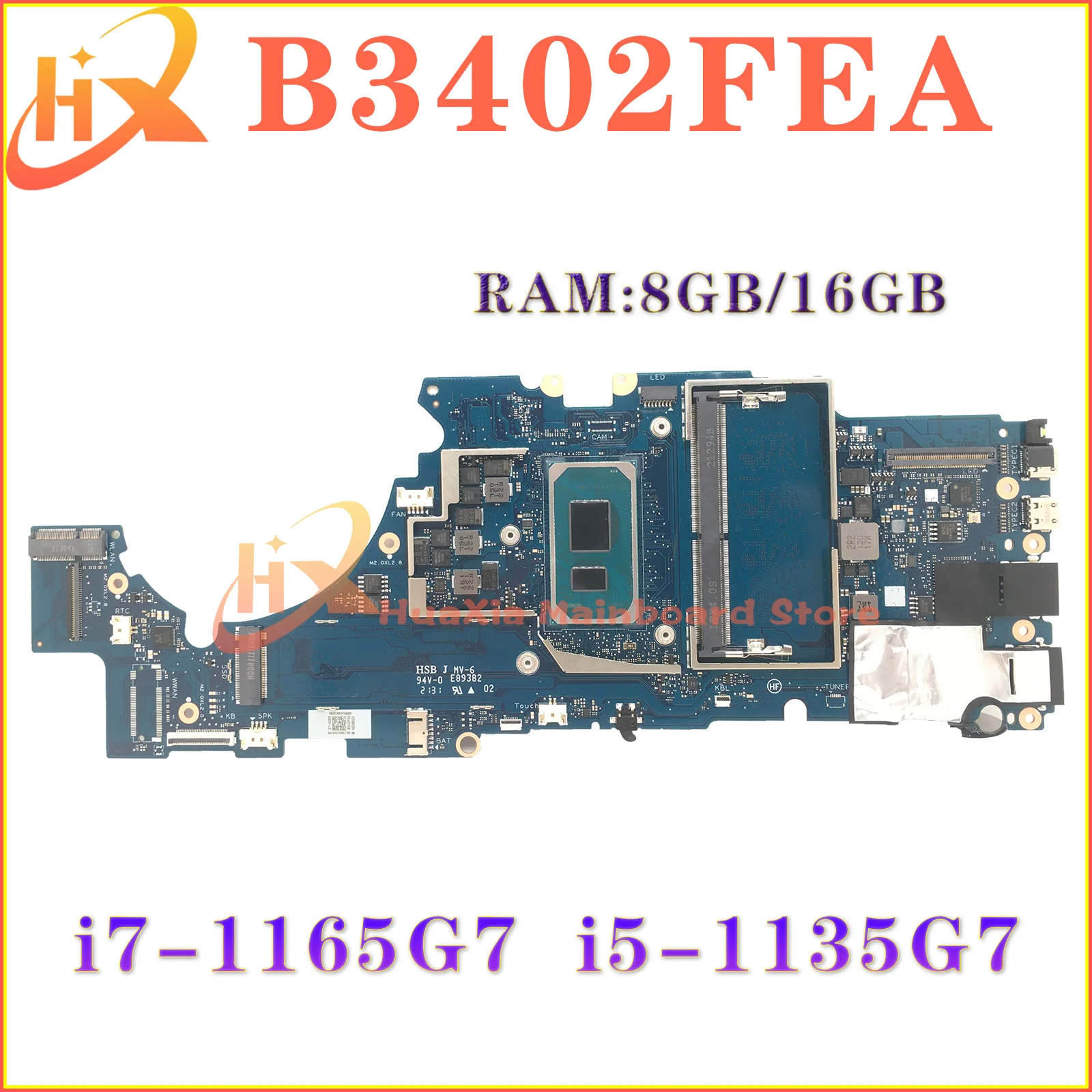 KEFU B3402FEA Laptop Motherboard For ASUS ExpertBook B3 Flip B3402 Mainboard 11th Gen I5-1135G7 I7-1165G7 8G/16GB-RAM 100% Test