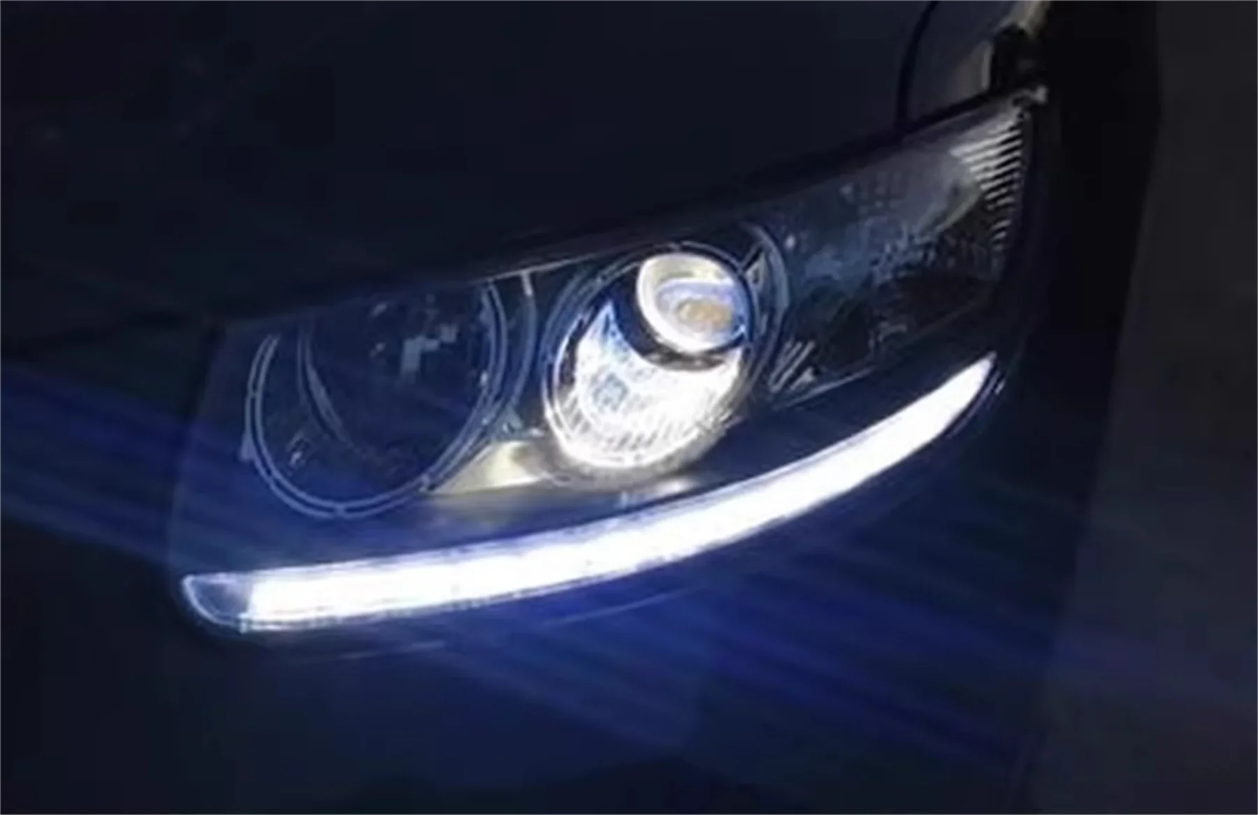 Car Front Headlight Headlamp for Hyundai SantaFe 06-12 DRL Daytime Running Light High low beam Turn signal