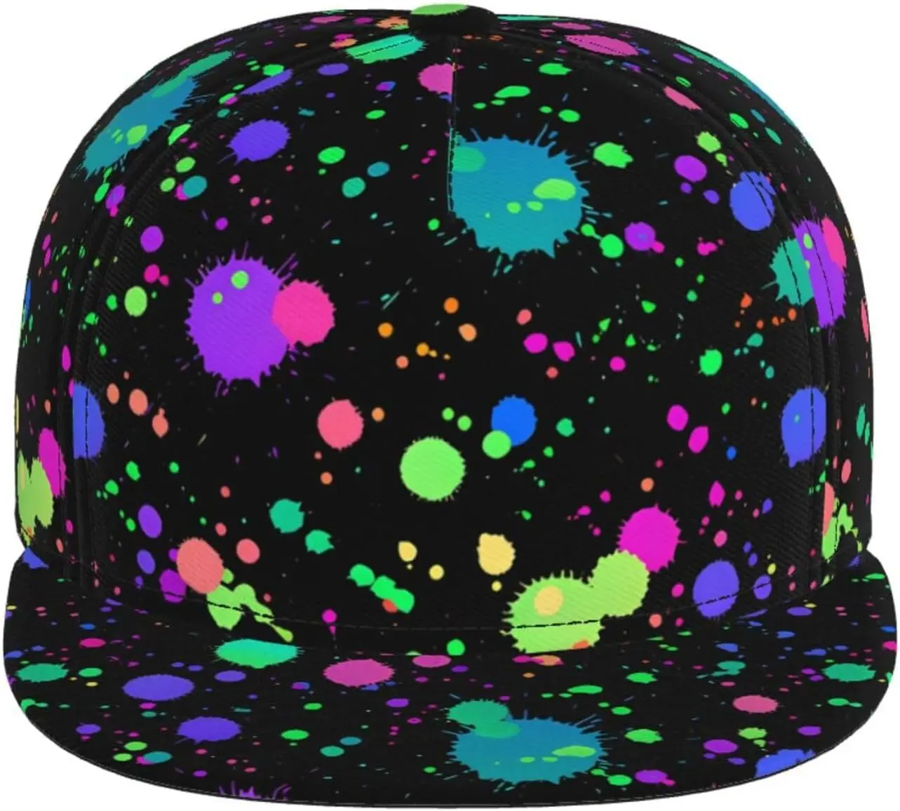 Splatter Neon Baseball Cap for Men Women Adjustable Trucker Hat Snapback Sun Dad Cap Lightweight Unisex for Summer Sport Travel