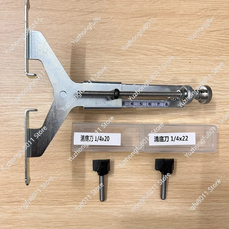 Adjustable Guide Ruler for Trimmer with Scale, Universal for Slotting, Hinge Lock Body Mortising