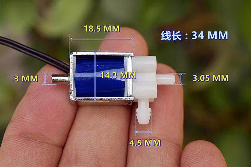 JQF1418130 DC 5V-6V 2-Position 3-Way Small Mini Electric Solenoid Valve Micro Air Flow Control Valve DIY Blood Pressure Monitor