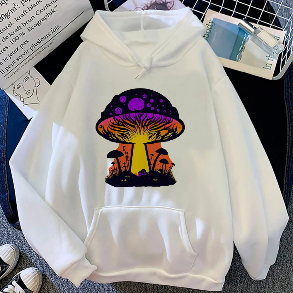 

Magic Mushrooms Alien Psychedelic hoodies women anime sweat y2k sweatshirts hoddies female Korean style sweater