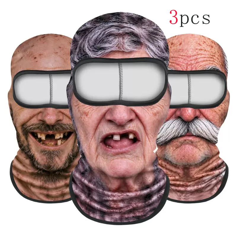 2026 Double Eleven DiscountRealistic Face Balaclava for  – 3D Warm Windproof FullFaceSkiMask ﻿