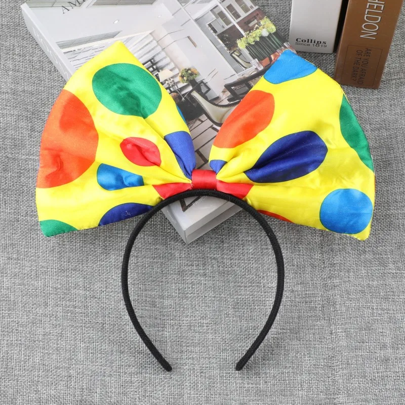 Unisex Adult Children's Clown Costume Props Extra Large Bow Tie Headgear Accessories for Ball Parties Halloween Dress Up costume image 3