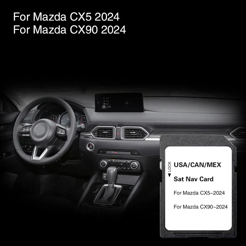 Use SD Card For Mazda CX 90 2024 Vehicle Upgrade Gps Map Car SD Memory Card Changeable Cid USA CAN MX