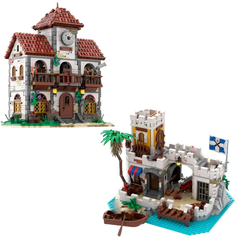 

Spot MOC-124462 125017 medieval architecture DIY small particle assembly building blocks educational toy model gift set ornament