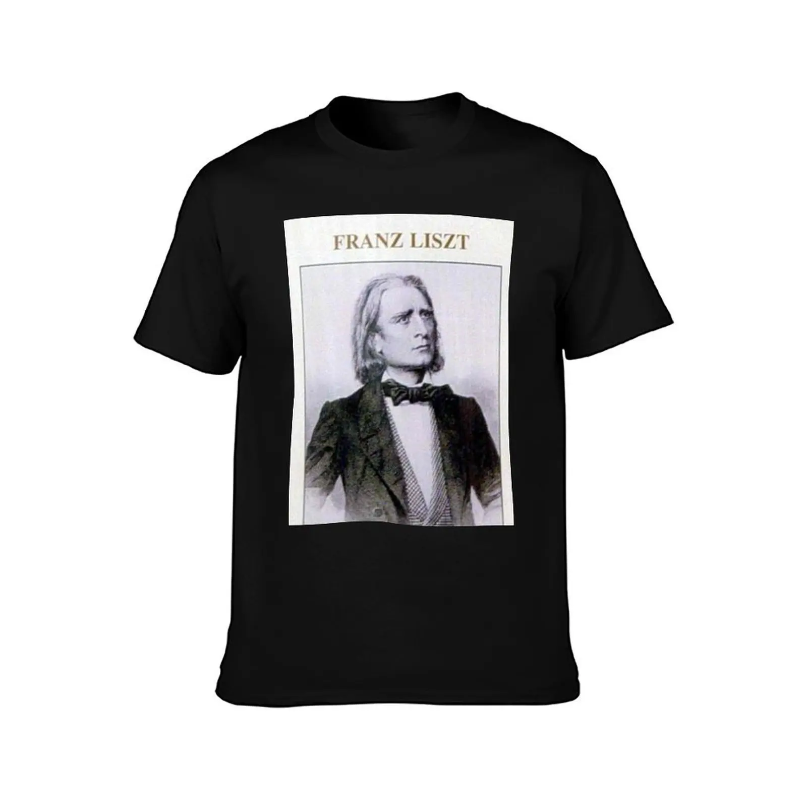 Franz Liszt Liszt Composer Romantic Piano Portrait T-Shirt Summer Casual Cotton Tee Oversized Streetwear Tops
