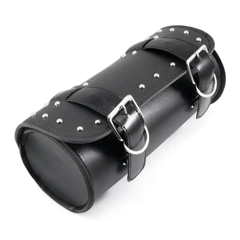 Top-Rated Universal Motorcycle PU Leather Tool Bag Front Fork Handlebar Saddlebag Roll Barrel Racing Tail Barrel Storage