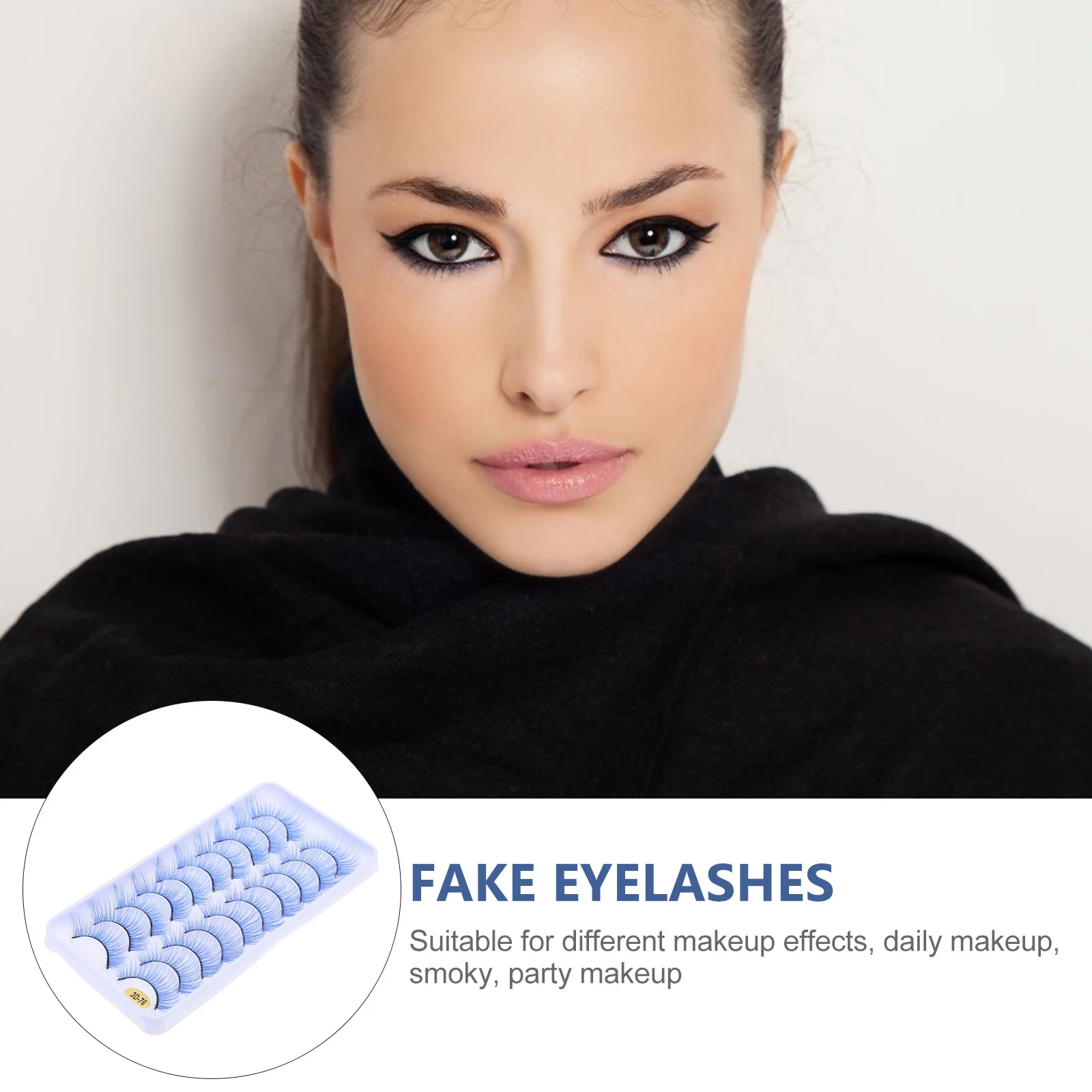 

10Pairs Natural False Eyelashes Halloween Makeup Lashes Comfortable Flexible Halloween Fashion False Eyelashes for Women