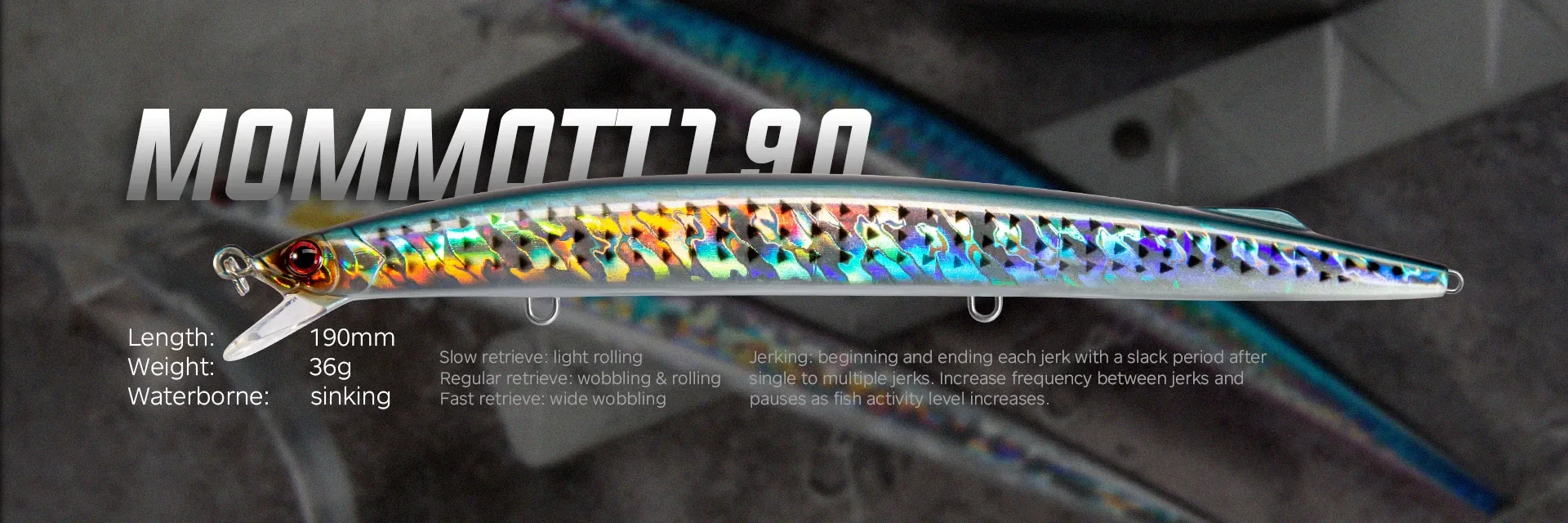 D1 Groundbait Wobblers 110mm16g Langsam schwimmender Minnow-Köder mit großer Lippe, weit werfender Jerkbait, künstlicher Köder für Barsch DT5001 – Detail 14
