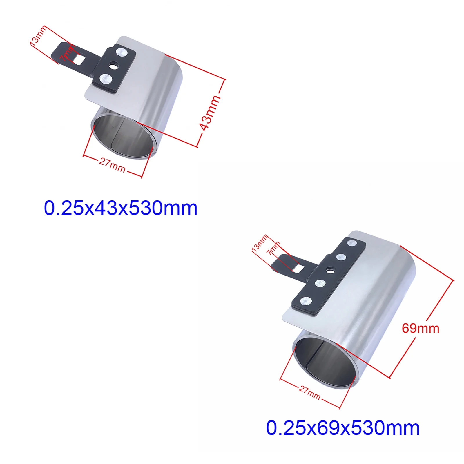 1pcs 0.25x43x530mm or 0.25x69x530mm Stainless steel clockwork spring car visor Spring Constant Force Springs