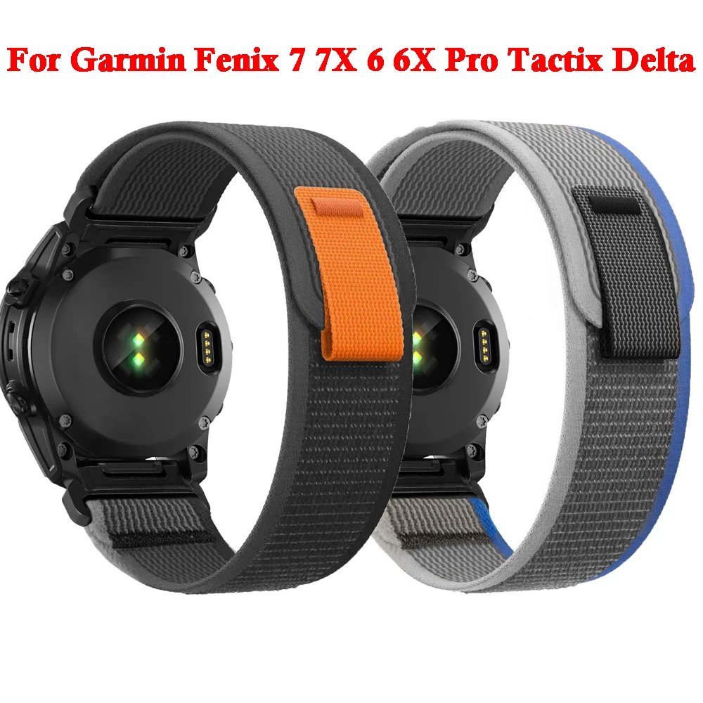 

Ремешок Trail Loop для Garmin Fenix 6 6X 7 7X Pro 5 5X Plus Тактический нейлоновый ремешок Delta браслет для часов 22 мм 26 мм